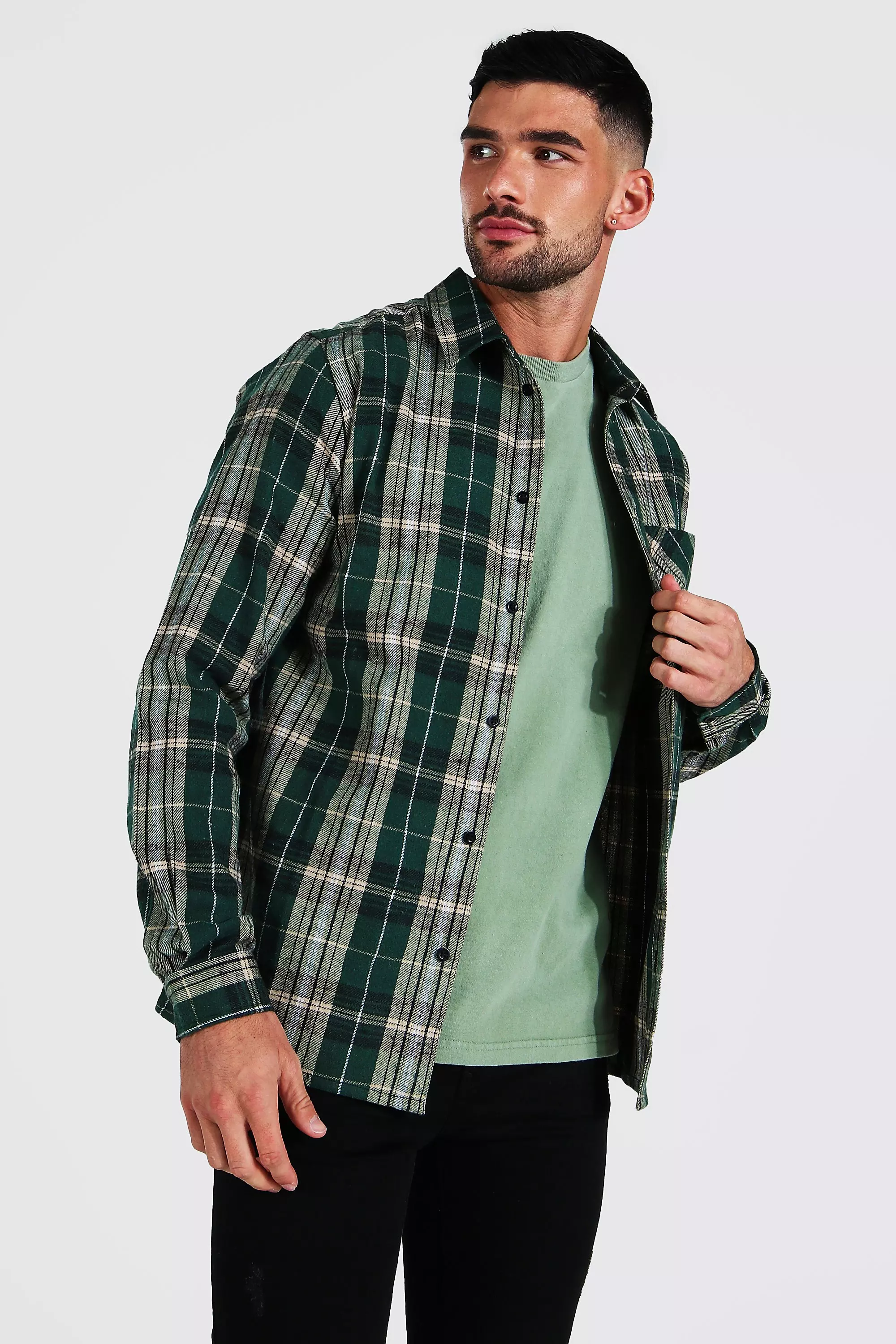 Regular Check Shirt | boohooMAN USA